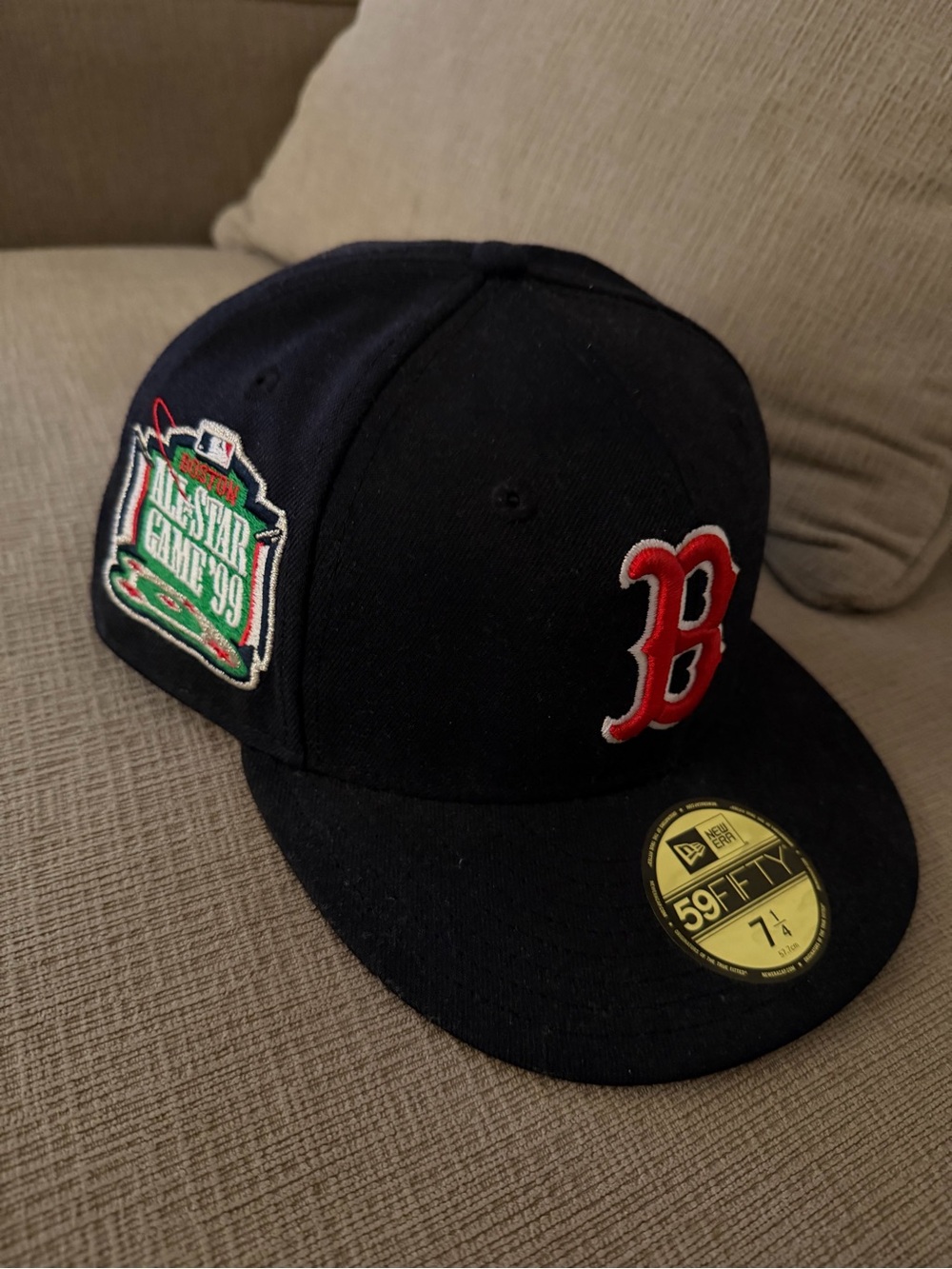 New Era Navy Red Green All-Star Game '99 Fitted Cap 7 1/4 hat
